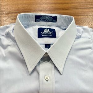 Stafford Men's Light Blue Wrinkle-Free Shirt